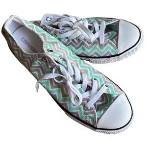 Converse Women's Zigzag Sneakers - Green and Purple